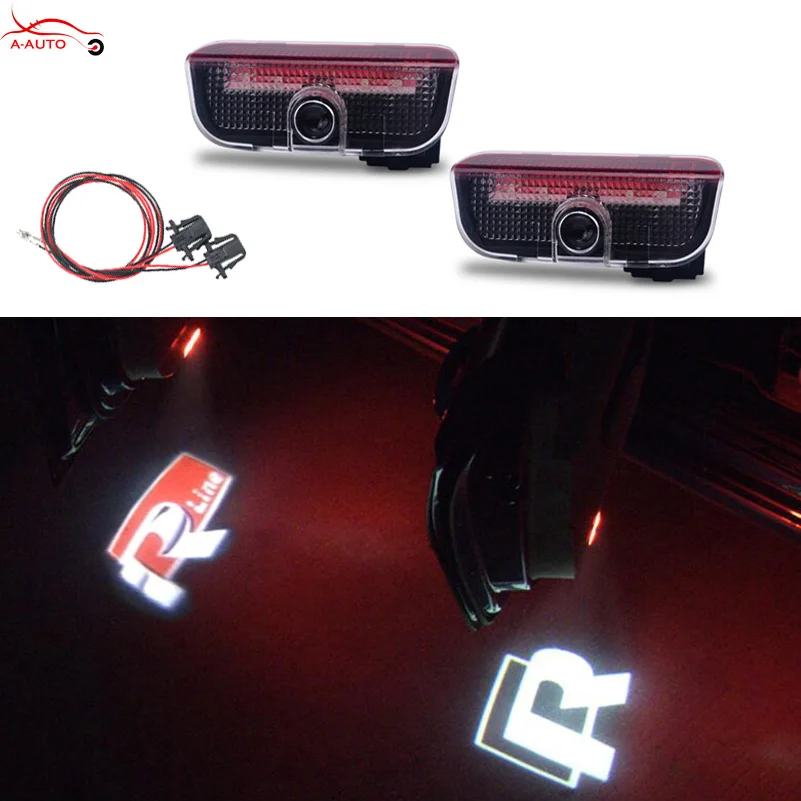 2x LED Car Door Welcome light logo projector for Volkswagen VW Golf 5 6 7 Tiguan CC JETTA MK5 MK6 Passat B6 B7 Touareg Scirocco источник света для авто eco fri led 2 x canbus t10 w5w samsung 5630 smd vw golf 5 6 jetta 3c passat cc b7 tiguan bmw benz audi