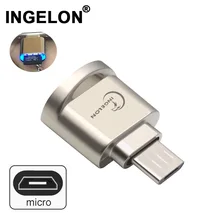 Micro usb 2,0 otg телефон мини-карта памяти адаптер алюминиевый кардридер для micro SD/TF microsd аксессуары для ноутбуков