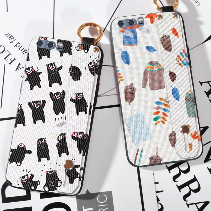 

Soft Silicone Wristband Cover For Huawei Honor 8 Pro 9 9i 10 Lite Cute Bear Skin Strap Case For Huawei Honor 7X 8C 8X Max