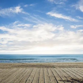 

White Clouds Sea Sandy Beach backdrops Vinyl cloth High quality Computer printed wall photo studio background