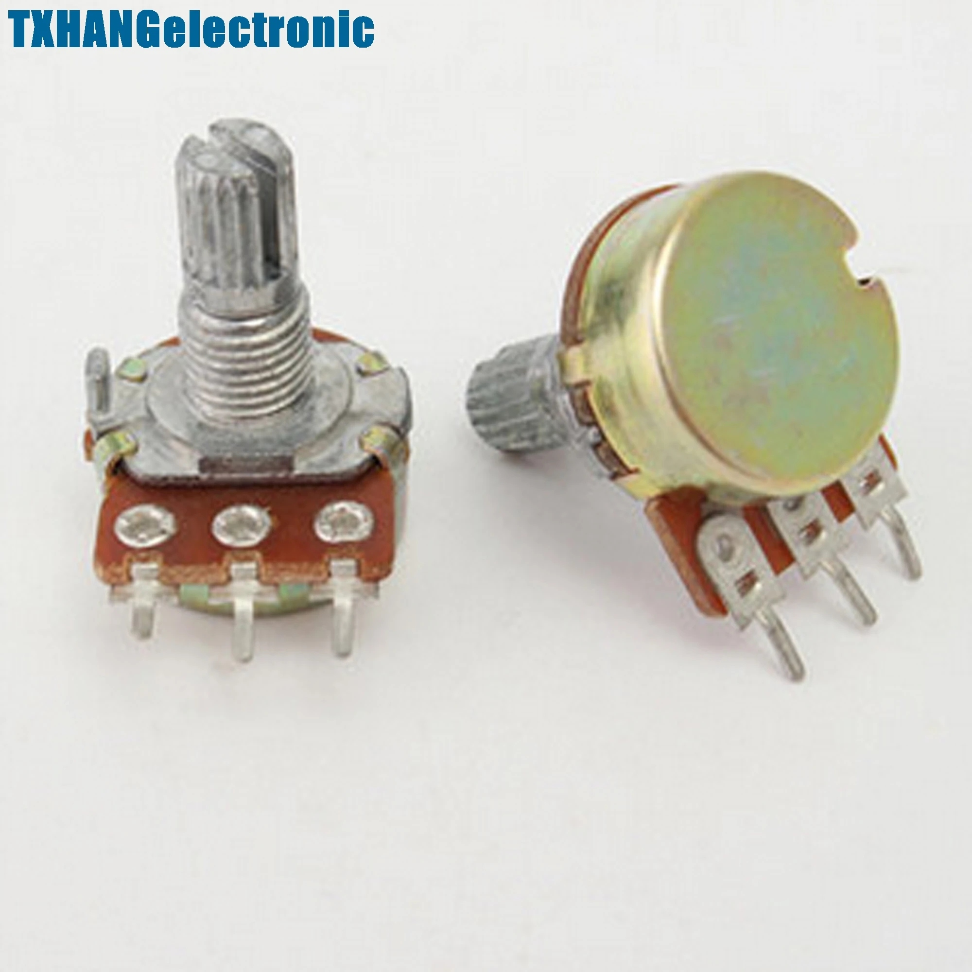 Комплект из 2 предметов на возраст 1 K Ohm B1K рифленой прямая труба вращающийся конический потенциометр
