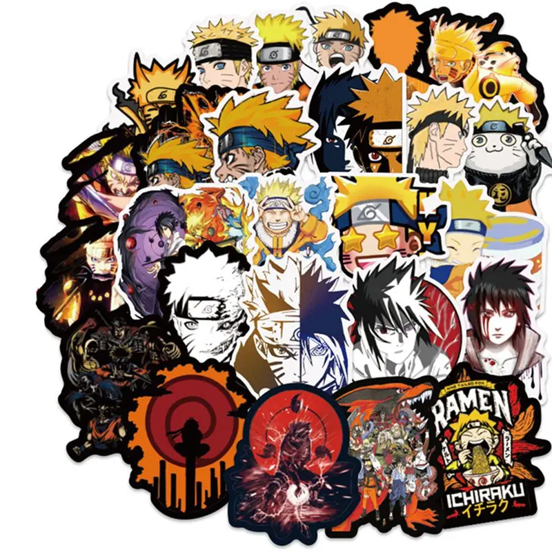 100 шт./компл. классические аниме стикеры NARUTO для ноутбука PC скейтборд велосипеда, автомобиля мотоцикла DIY игрушечная Аппликация стикер