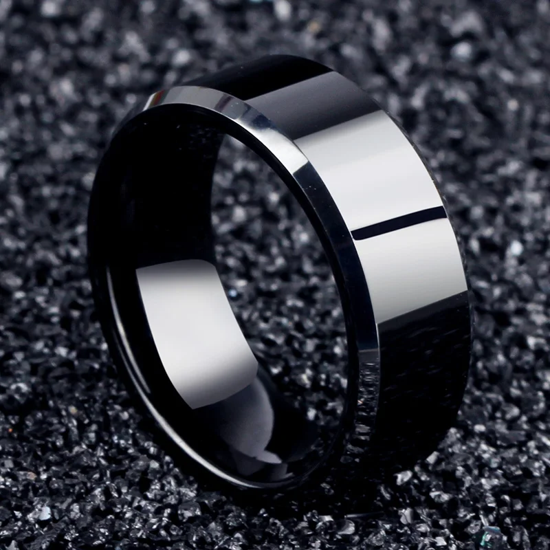 Fashion Charm Jewelry Black Rings For Women Ring Men Titanium 