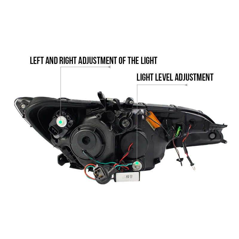 Hlxg Автомобильные фары в сборе для Honda fit 2014 2017 head lamp led DRL передние Биксеноновые