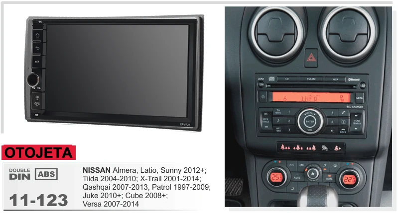 

Fit for nissan almear latio sunny tiida X-trail aquad core android 8.1 frame plus car radio stereo head units tape recorder gps