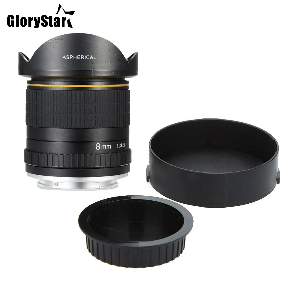 Glory Star 8mm F/3.5 Aspherical Circular Camera Lens Ultra Wide Fisheye Lens for Canon DSLR 550D
