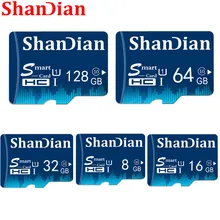 SHANDIAN карта micro sd объемом 8 ГБ, 64 ГБ 32 ГБ оперативной памяти, 16 Гб встроенной памяти, 98 МБ/с. TF usb флэш-карта памяти, мicro sd