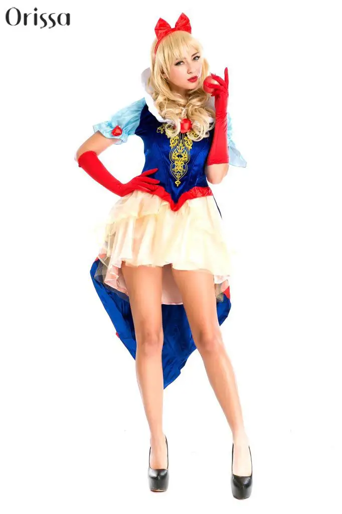 Sexy Adult Halloween Cosplay Dress Princess Costume Snow White Costumes