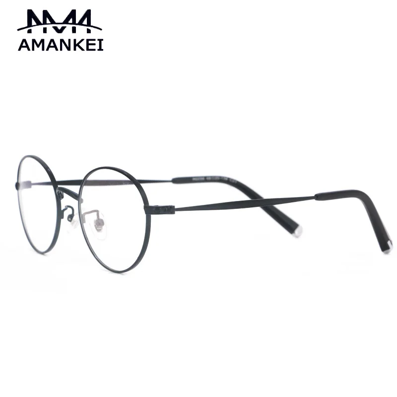 AMANKEI Vintage Round Clear Glasses Unisex Light Gothic Eyeglasses