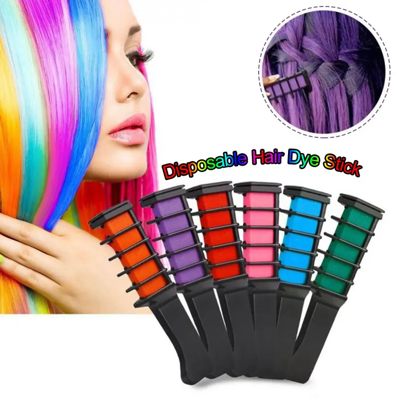 

2019 DIY 7 Colors Temporary Hair Chalk Hair Salon Kits Color Comb Dye Party Fans Cosplay One-time Hair Dye stick Crayons Hair