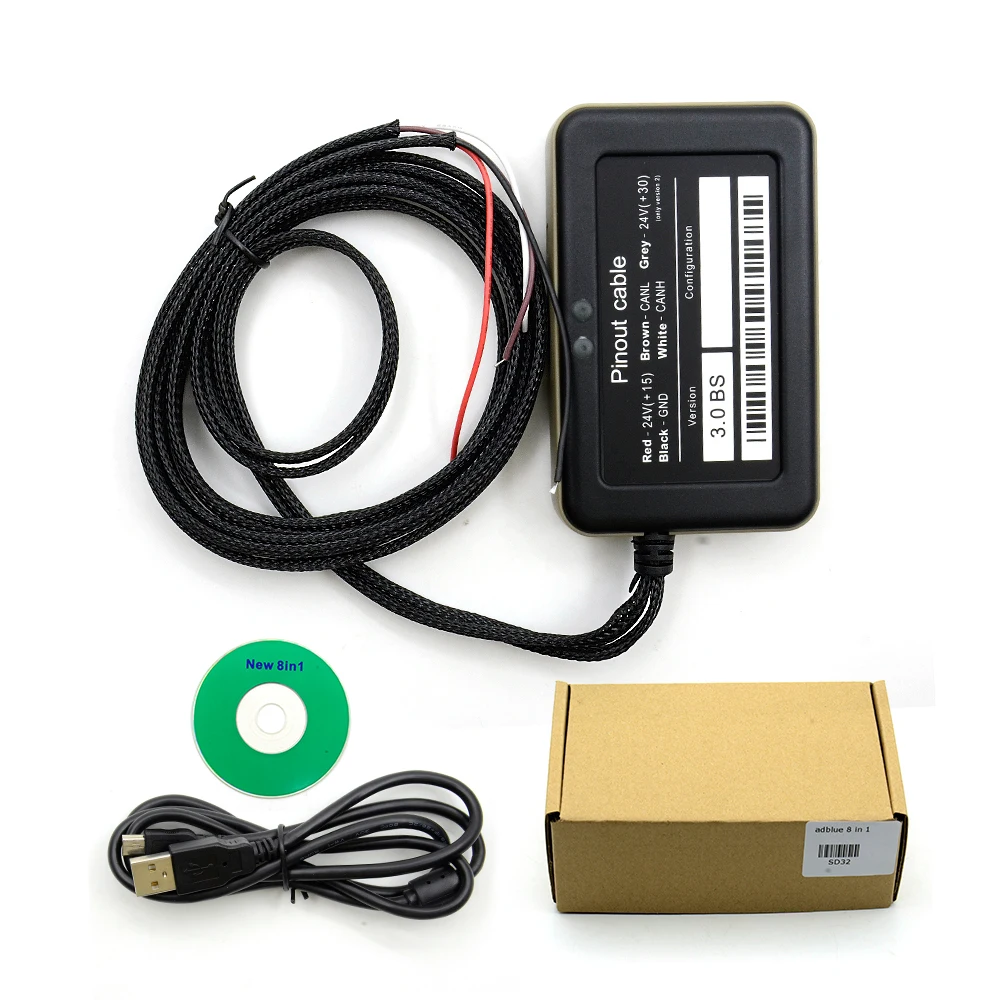 Adblue 8 в 1 v3 Датчик Nox для грузовиков Mercedes DAF Volvo Renault и Ford эмулятор OBD2 грузовиков|adblue