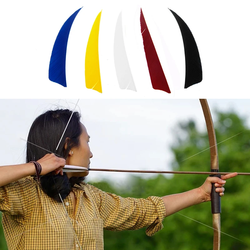 

4 inch Shield Shape Turkey Feather Arrow Archery Hunting Fletching for DIY