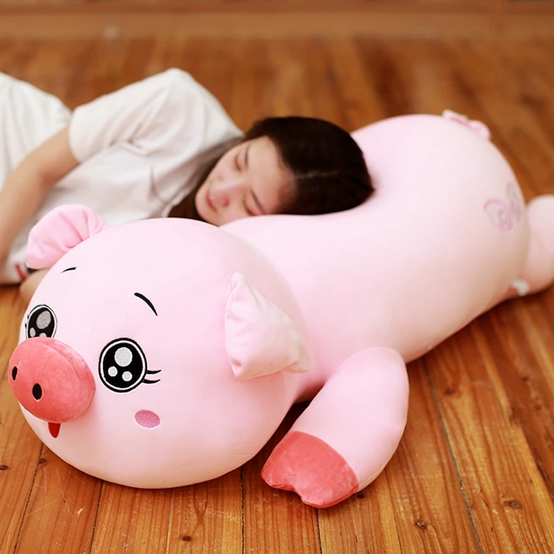 Dorimytrader kawaii soft cartoon pink pig plush doll giant stuffed fat piggy toy sleeping pillow gift decoration 47inch 120cm DY50478 (20)