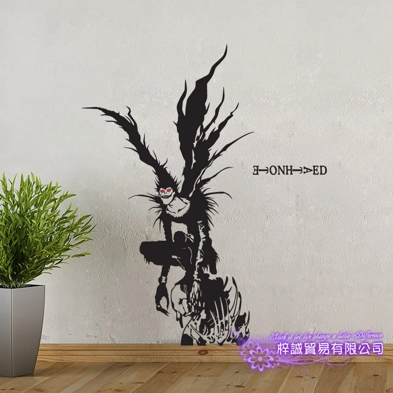 Наклейка на стену Death Note Виниловая наклейка декоративное украшение для дома