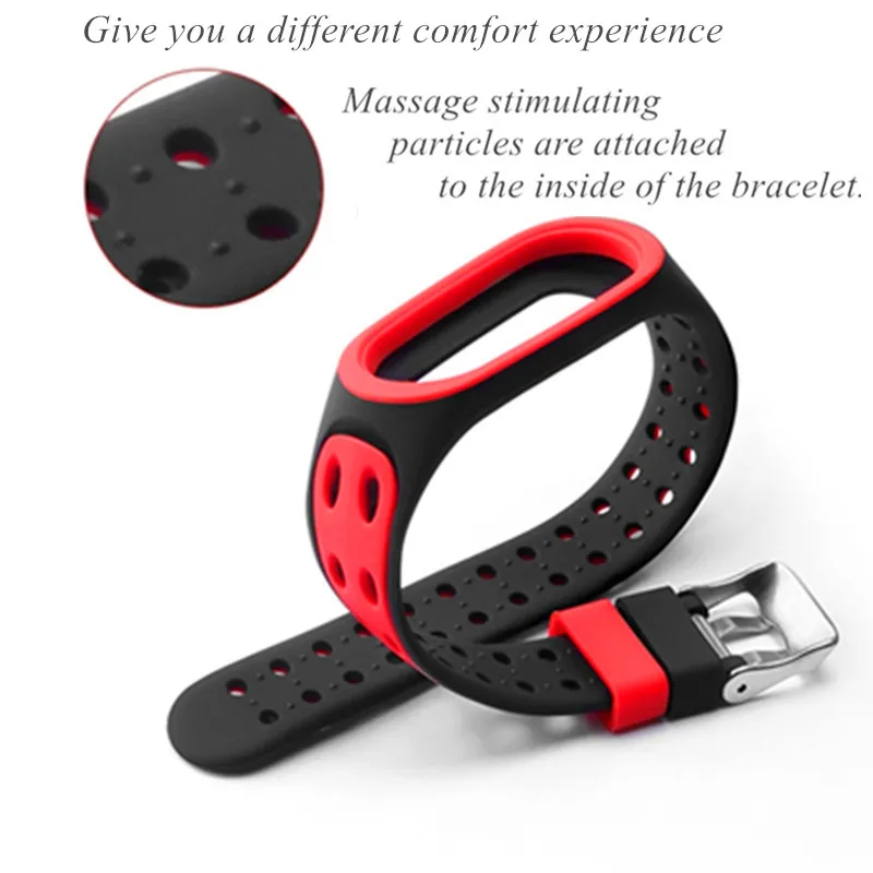  Sport Mi Band 4 3 Strap Double-breasted strap for Xiaomi mi band3 4 sport Silicone bracelet for xia - 4000031877417