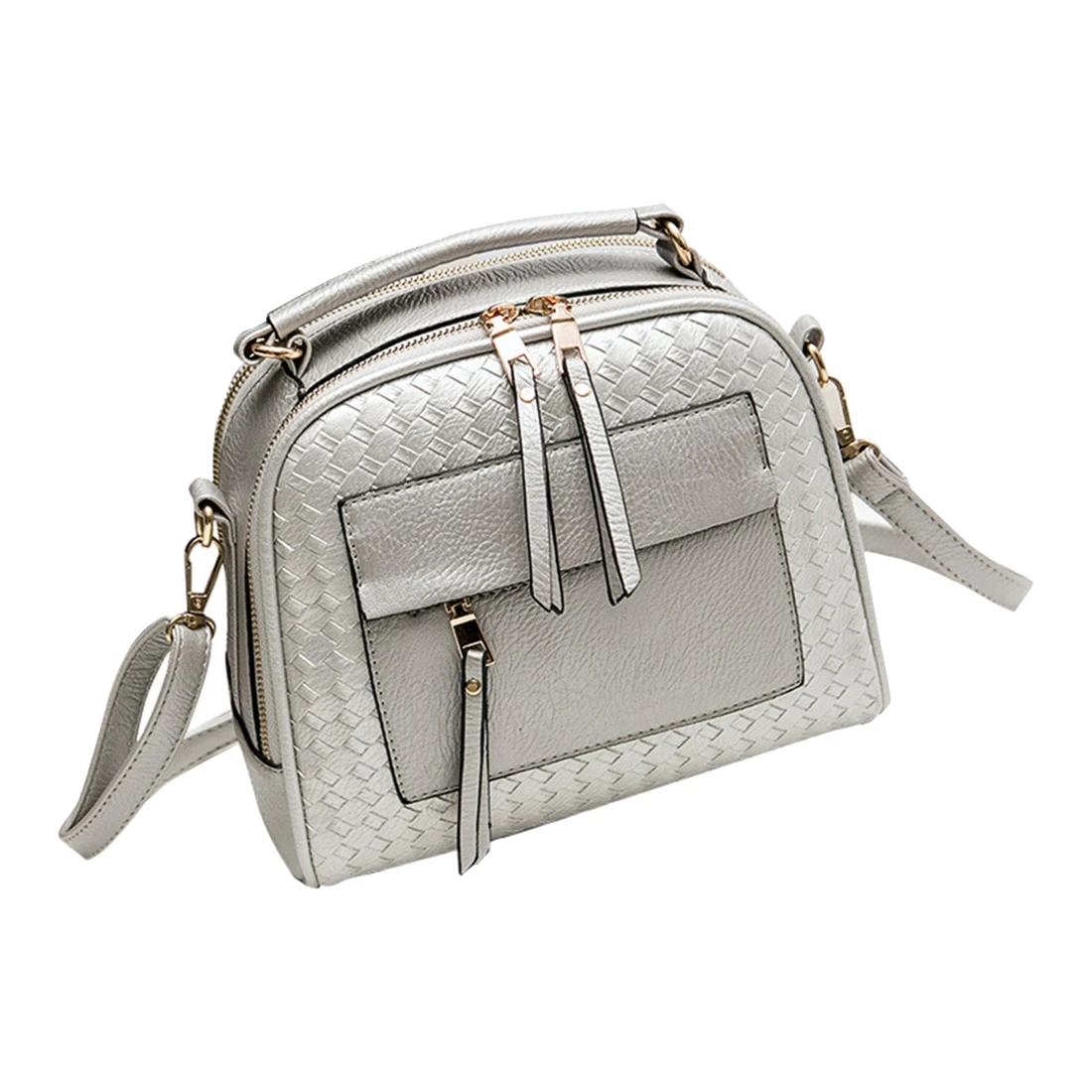 

5) Knitting Women Handbag Fashion Weave Shoulder Bag Small Casual Cross Body Bag Retro Tote