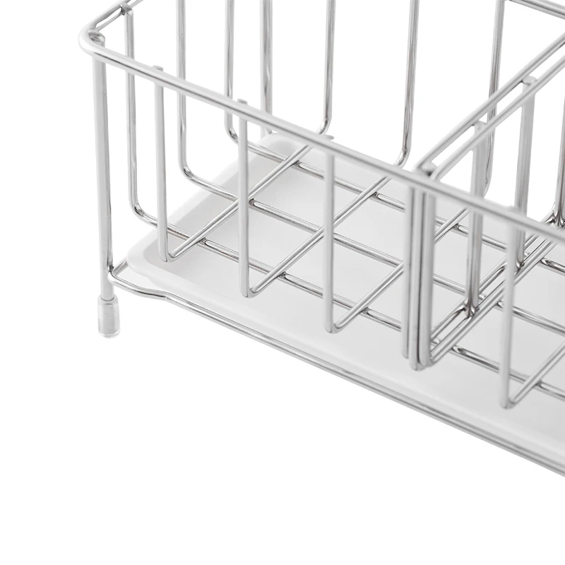 Stainless steel sponge storage rack double drainer shelves steel ball dishcloth scouring pad holder bathroom kitchen organizer Stainless steel sponge storage rack double drainer shelves steel ball dishcloth scouring pad holder bathroom kitchen organizer