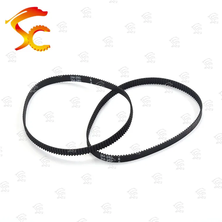 

1pcs GT2 280 closed loop rubber 2GT timing belt 280-GT2 Length 280mm Teeth 140 width 6mm/9mm/10mm/12mm/15mm for 3D printer