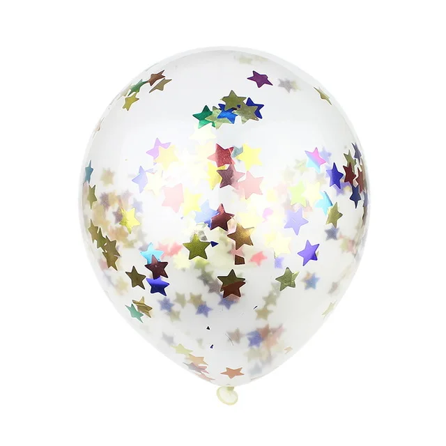 5 шт. надувной Золотой воздушный шар "Конфетти" шар для душа ребенка 12 дюймов латексные прозрачные воздушные шары на день рождения вечерние украшения для детской вечеринки - Цвет: Star