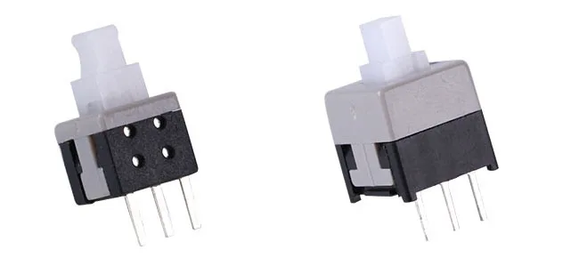 

500PCS/Lot 5.8*5.8MM Self-locking Switch Push Button Switch DIP 3 Pins Tactile Pushbutton Key Switch Wholesale