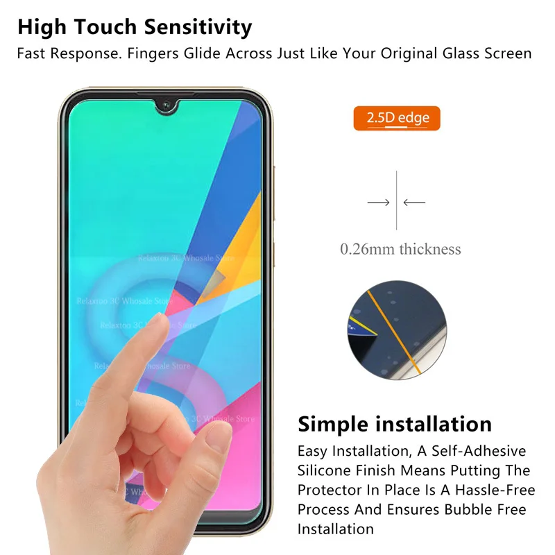 Для honor 8s Закаленное стекло для huawei honor 10 lite 9 светильник защитная пленка huawey honor 8x 10i 20i защитная пленка