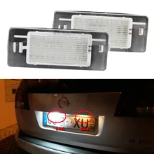 2x Canbus 3528SMD светодиодный номерной знак свет лампа для освещения номерного знака автомобиля лампочки для Opel Vectra C Estate 2002-2008 Автомобильный источник света