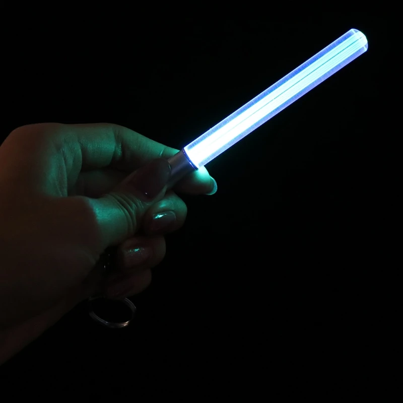 

Durable Glow Pen Flash Torch Magic Wand Stick Lightsaber LED Light Keychain New Party Toy