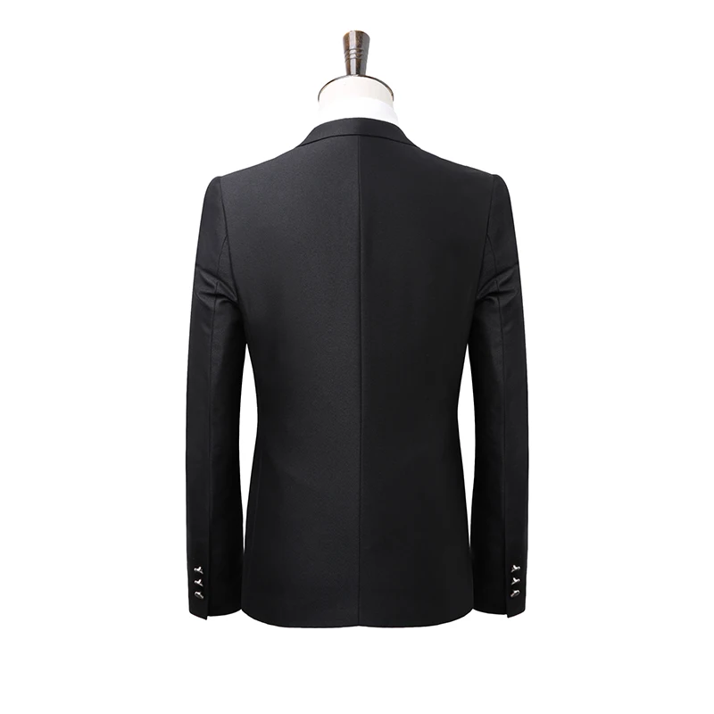 Jacket +pant +vest / Prom Suits Black High-end Professional Wear Banquet Suit 2019 New Wedding Suits For Men Singer Jaket 871