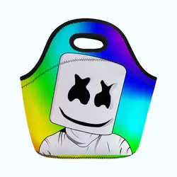 Обед сумка 3D Marshmello узор принты сумка-холодильник для детей изолированные Ланчбокс сумки Пикник еда сумка Totebag коробка для хранения Sac