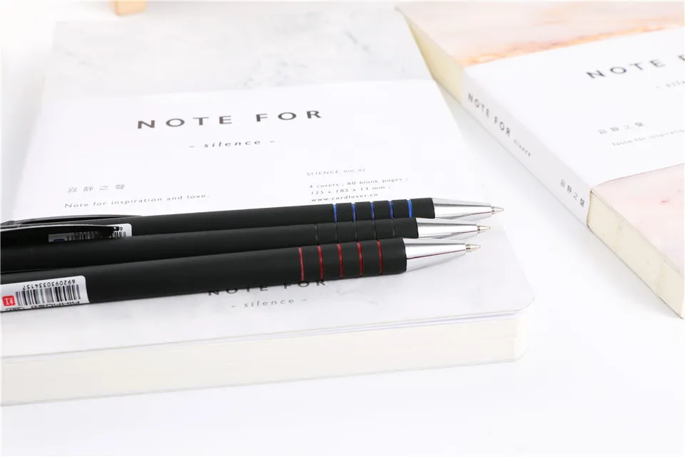 Hethrone 3 шт Высокое качество шариковые ручки для офисных принадлежностей 0,7 мм черная Шариковая ручка для школы каллиграфия канцелярские принадлежности