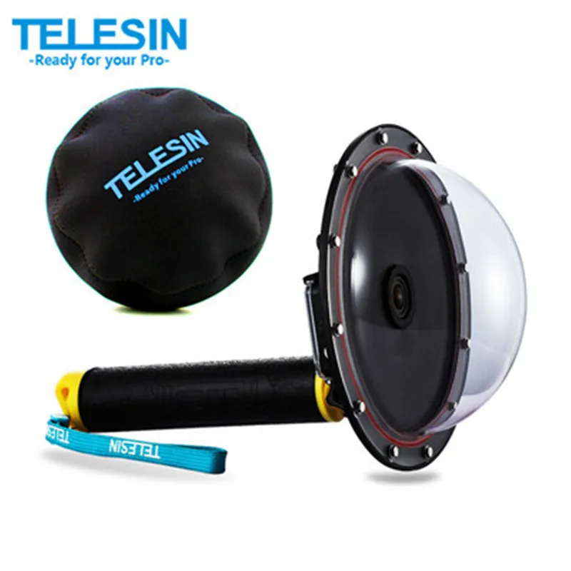 Купольный порт TELESIN 6 &quotдля Go Pro 4 3 водонепроницаемый чехол плавающий купольный
