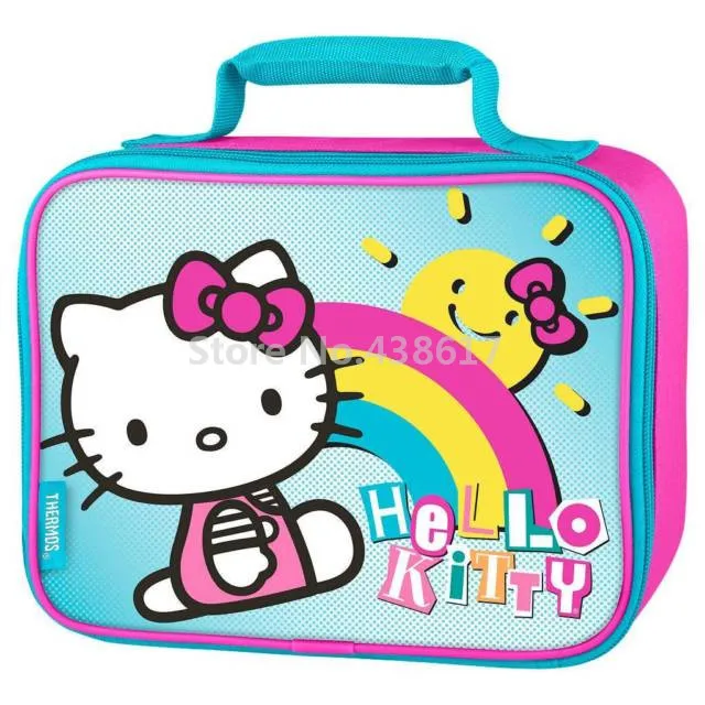 

New Children School Hello Kitty Lunch Bag Box for Kids Girls Cute Cartoon Lunchbag Lunchbox Picnic Food Thermal Bags