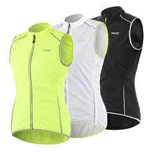 Женский жилет для велоспорта ветрозащитный жилет Верхняя спортивная одежда без рукавов анти-пот быстросохнущая MTB дорожный велосипедная одежда 4 размера