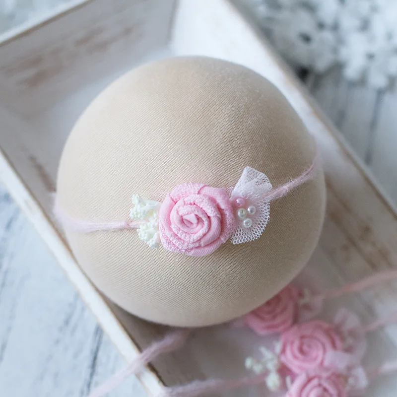 Baby Headband With Flower Girl Photo Shoot Newborn Photography Props For Studio  Princess Headwear Flower Hair Accessories crochet baby accessories