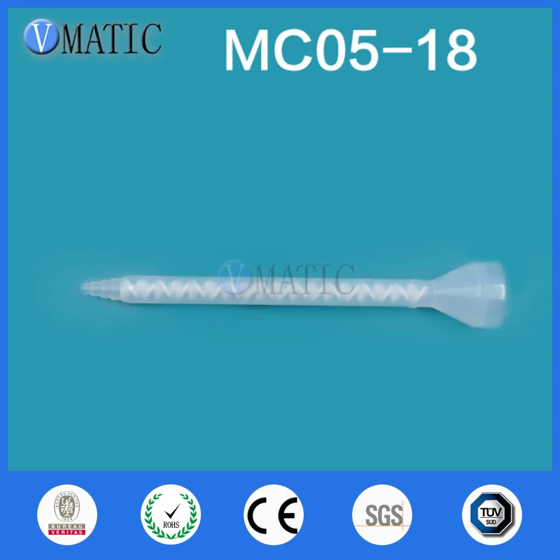 Полимерный статический миксер MC05-18 смесительные насадки для Duo Pack Epoxies(белый сердечник