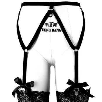 

Womens Sexy Harness Garter Belt Stocking Suspender Belt Adjust Elastic Strappy Bondage Body Harness Lingerie festival Rave part