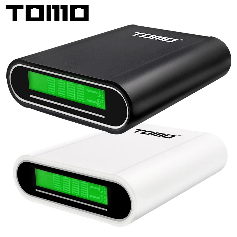 TOMO Dual USB Li Ion интеллектуальное зарядное устройство Портативный ЖК Смарт DIY банк