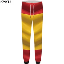 KYKU испанские штаны, мужские цветные штаны с 3d принтом флага, красивые штаны для бега, штаны для фитнеса, мужские спортивные штаны, новинка, уличная одежда