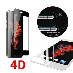 4D полное покрытие 9H закаленное стекло для iPhone8 7 6 6S PLUS Мягкий край высокой четкости протектор экрана для iPhone 8 7 6 6S PLUS