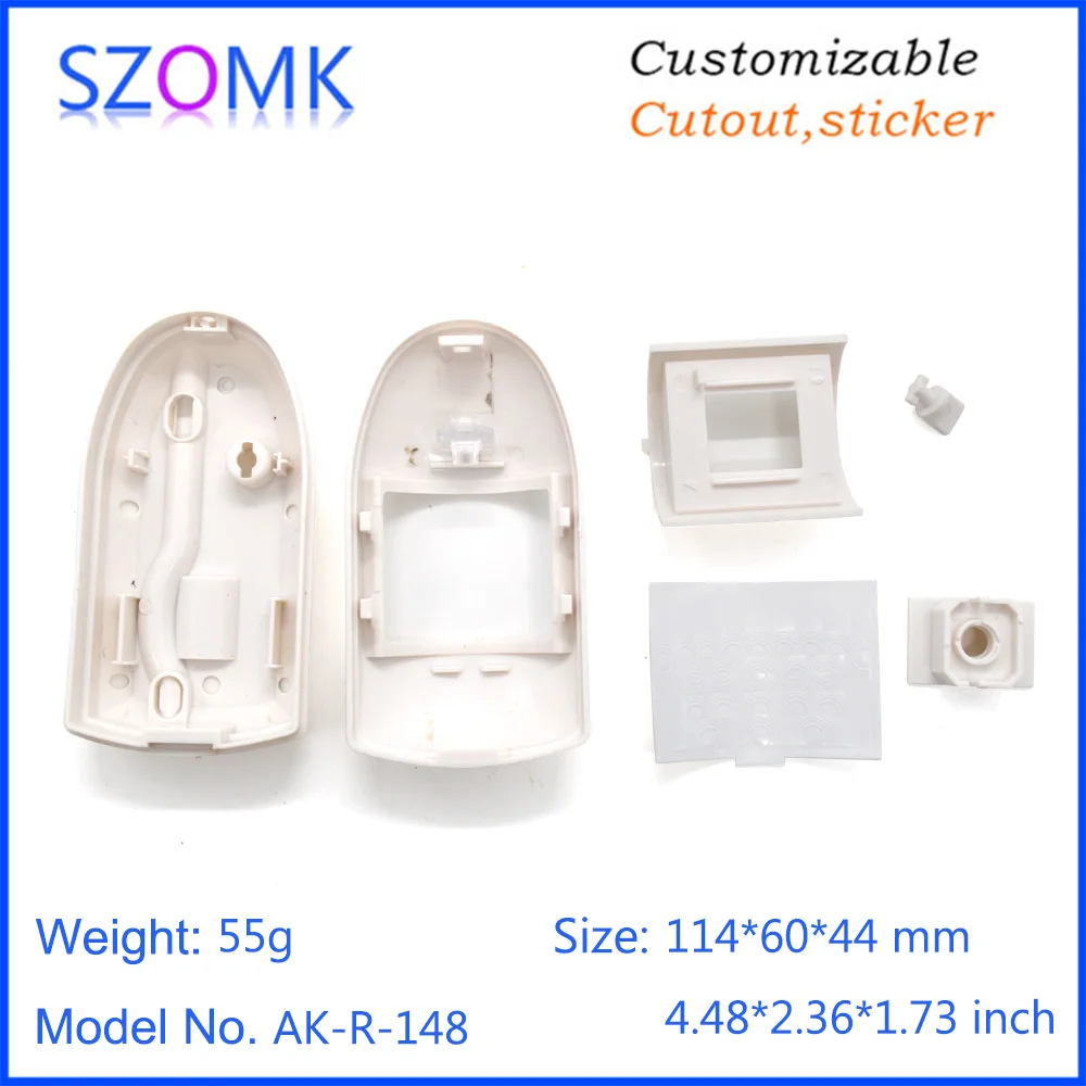 szomk new PIR motion plastic enclosure for electronics plastic junction housing with bracket plastic instrument housing PIR sensor casing (11)
