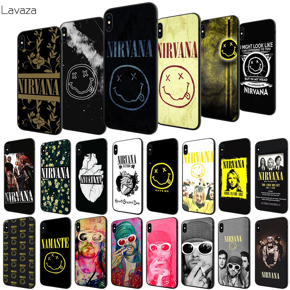 Мягкий чехол Lavaza Nirvana Band для Apple iPhone 6 6S 7 8 Plus 5 5S SE X XS MAX XR TPU | Мобильные телефоны и