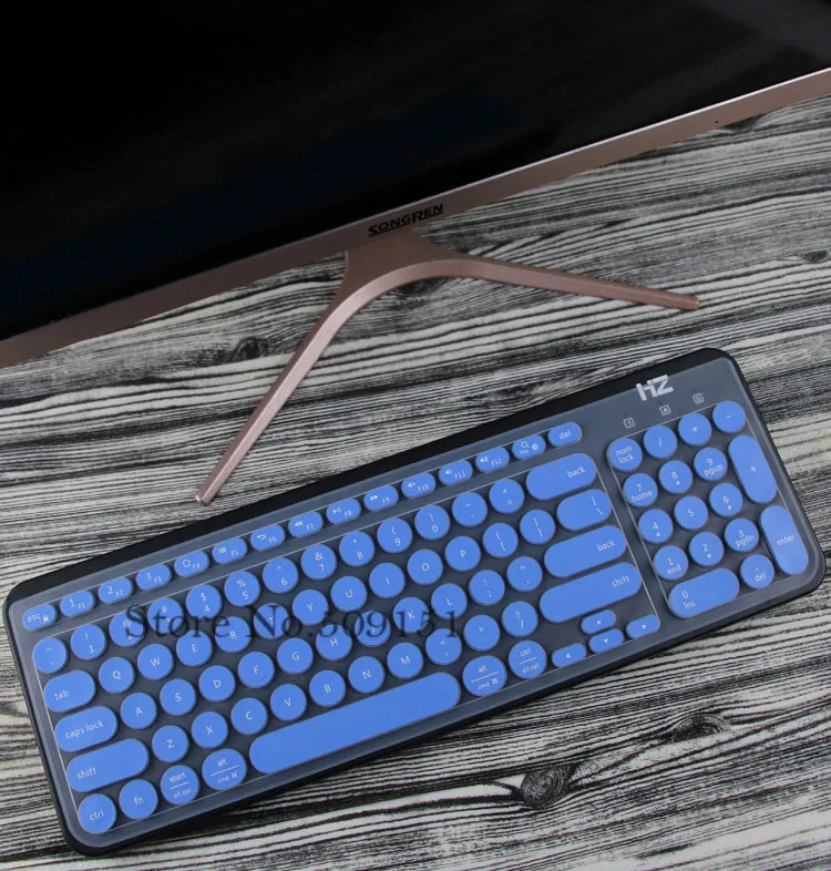 Silicone Laptop Keyboard Cover for Logitech K780 Multi Device Wireless Keyboard Skin Protector-Blue