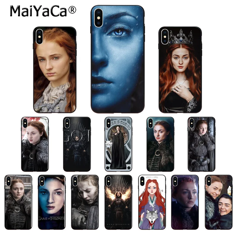 

MaiYaCa Game of Thrones Sansa Stark Customer High Quality Phone Case for iPhone 6S 6plus 7 7plus 8 8Plus X Xs MAX 5 5S XR