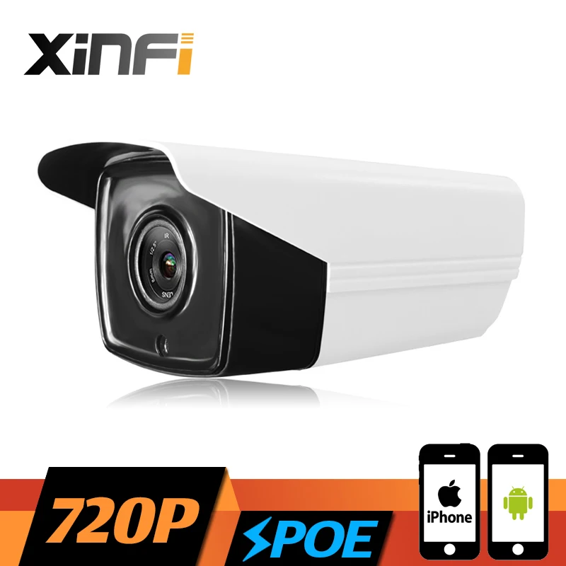

XINFI HD 1.0 MP CCTV POE camera night vision Outdoor Waterproof network CCTV 720P IP camera P2P ONVIF 2.0 PC&Phone remote view
