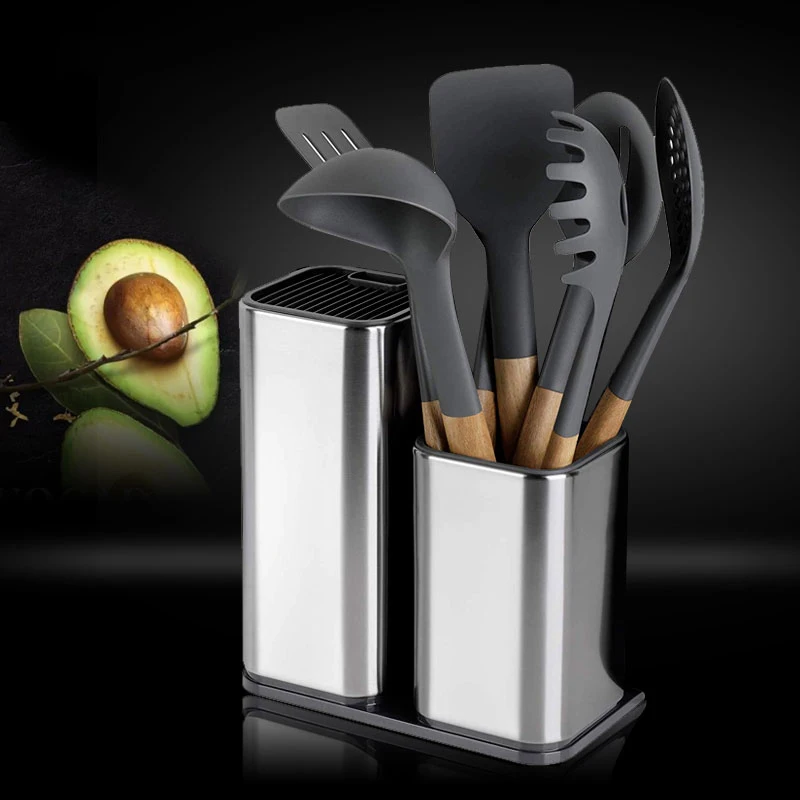 Подставка для ножей, держатель для кухонного ножа из нержавеющей стали, подставка для ножей, блок, высококачественные кухонные аксессуары