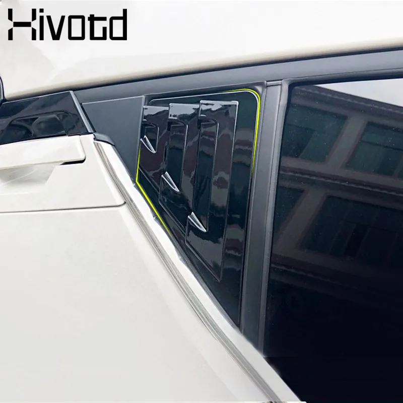 

Hivotd For Toyota C-HR CHR Carbon Fiber Rear Door side Window Venetian blinds Triangle Trim Cover Exterior Accessories 2017-2019