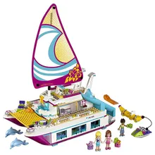 01038 LEPIN 651Pcs Friends Series Sunshine Catamaran Model Building Blocks Enlighten Figure Toys For Children Compatible
