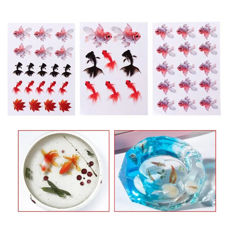 

UV Goldfish Modeling Epoxy Resin Filler Material Filling DIY Making Sticker Decoration Make Jewelry Mold Tool Accessories