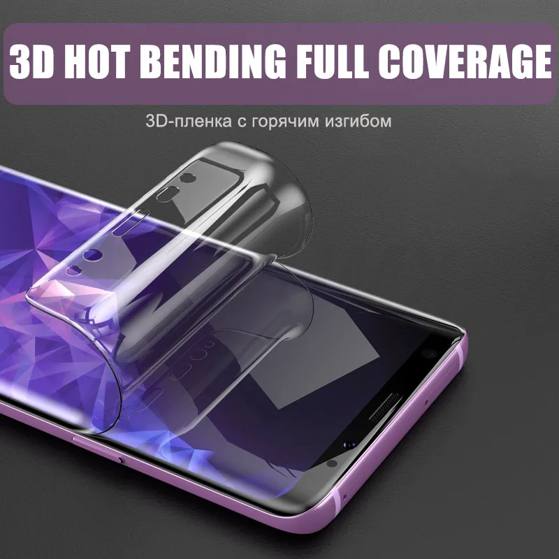 9D Full Cover Screen Protector Film For Samsung Galaxy S8 S9 Note 8 9 S7 S9 S8 A6 A8 Plus 2018 Protective Soft Film Not Glass