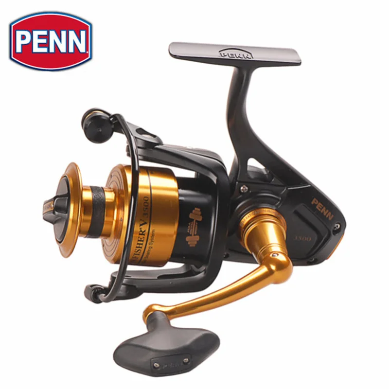الأصلي بنسلفانيا SPINFISHER V SSV 3500-10500 الغزل الصيد بكرة 5 + 1BB كامل معدن الجسم HT-100 المياه المالحة بكرات moulinet بيكي